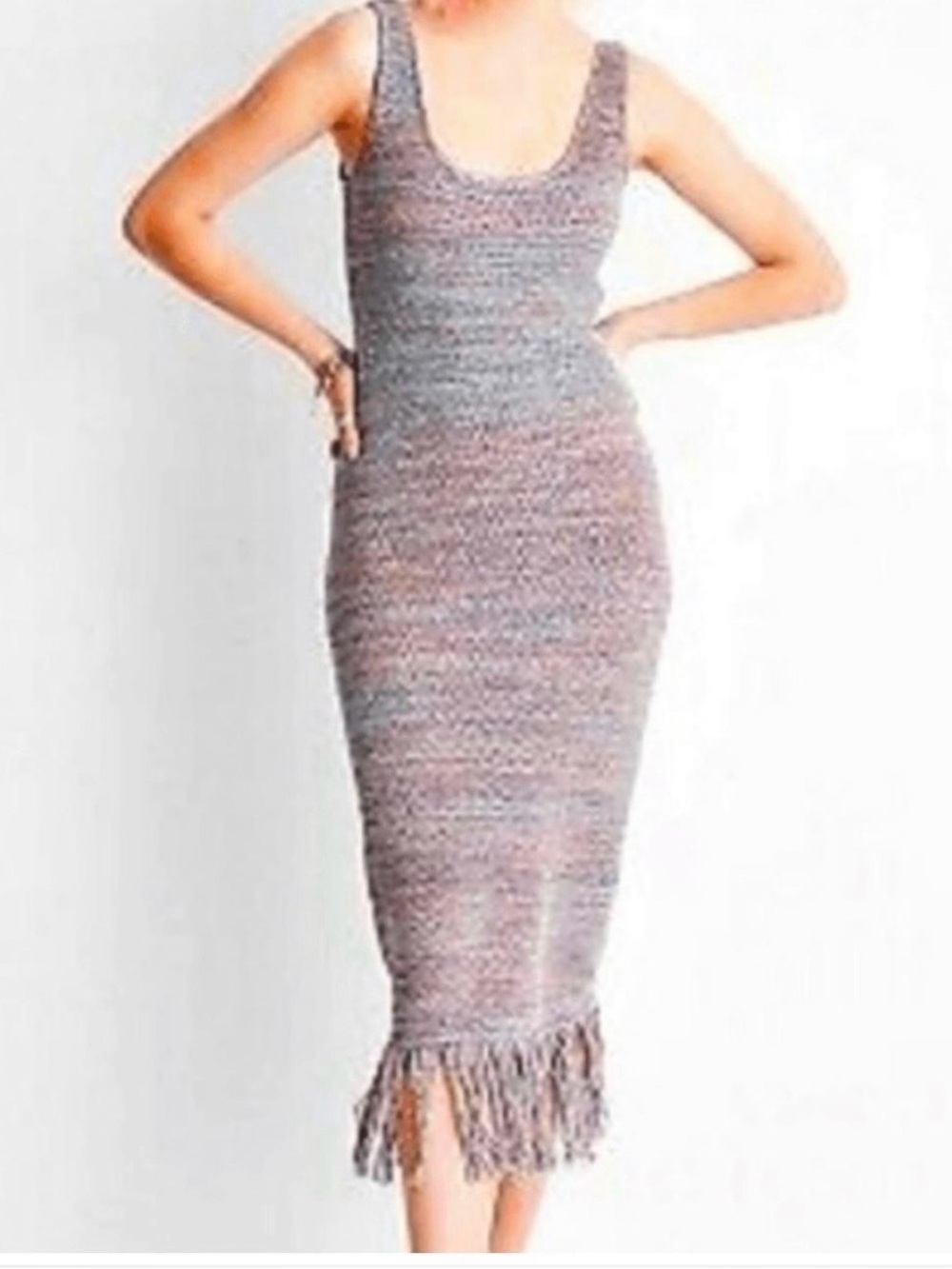 Future Collective with Alani Noelle Crochet Fringe Dress xxs
